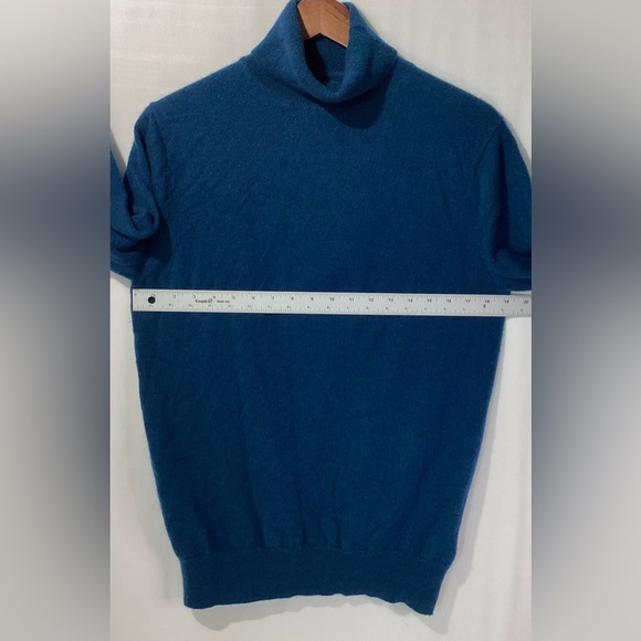 Marc Anthony Woman’s Turtleneck 100% Cashmere Size L Color Petrol Blue - Picture 10 of 10